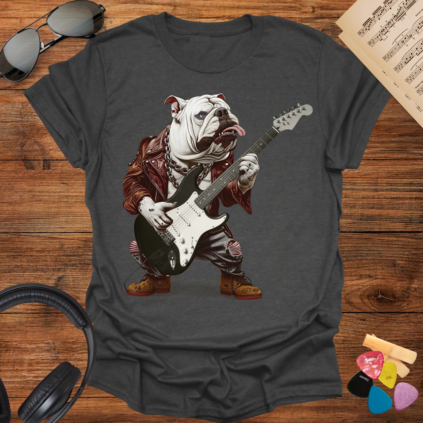 Guitar Bulldog T-Shirt