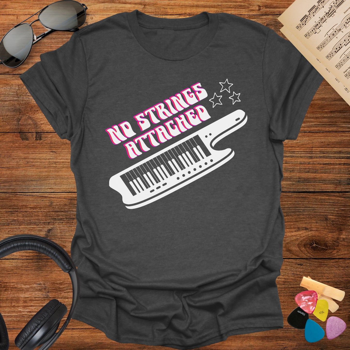 No Strings Attached Keytar T-Shirt