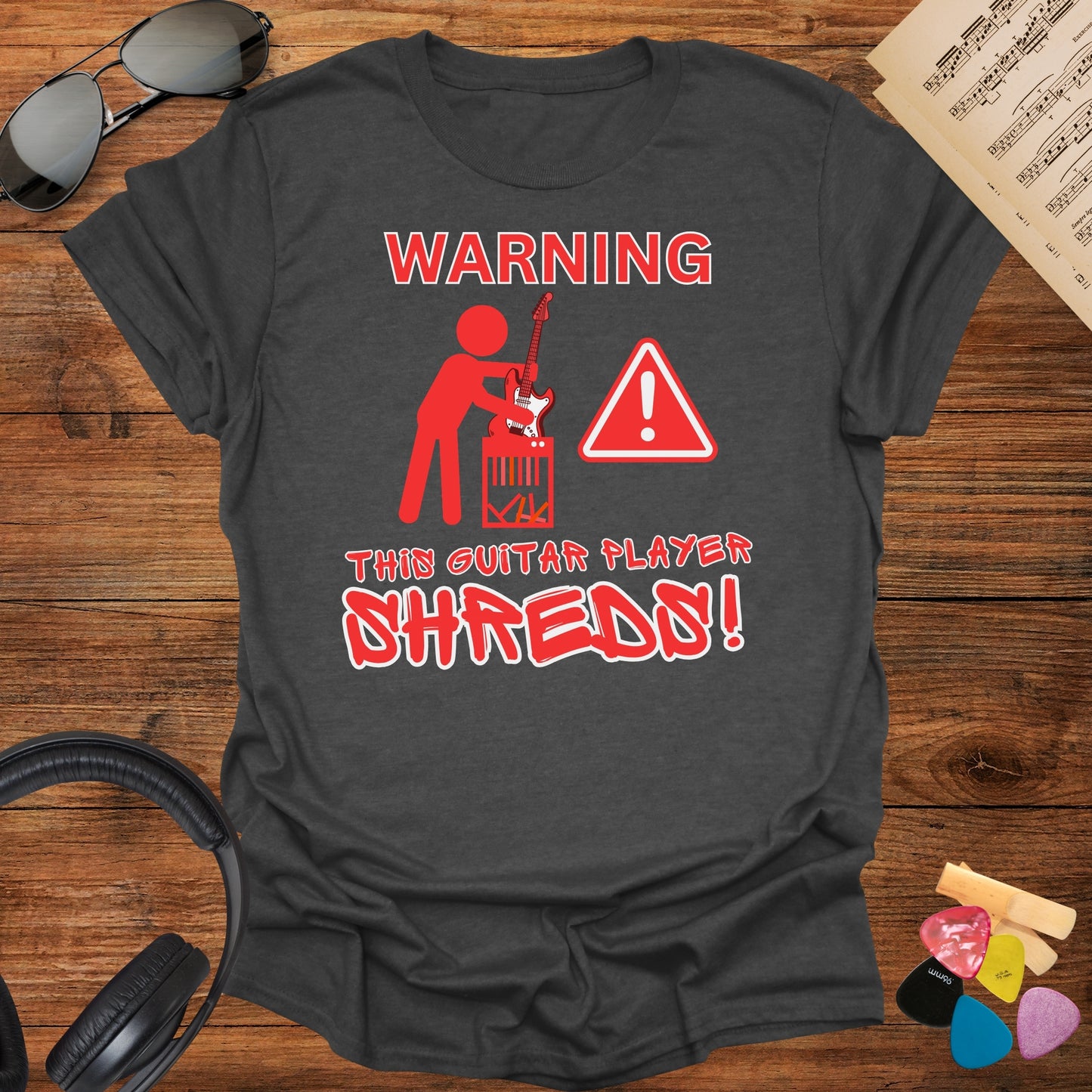 Guitar Shredding Warning T-Shirt