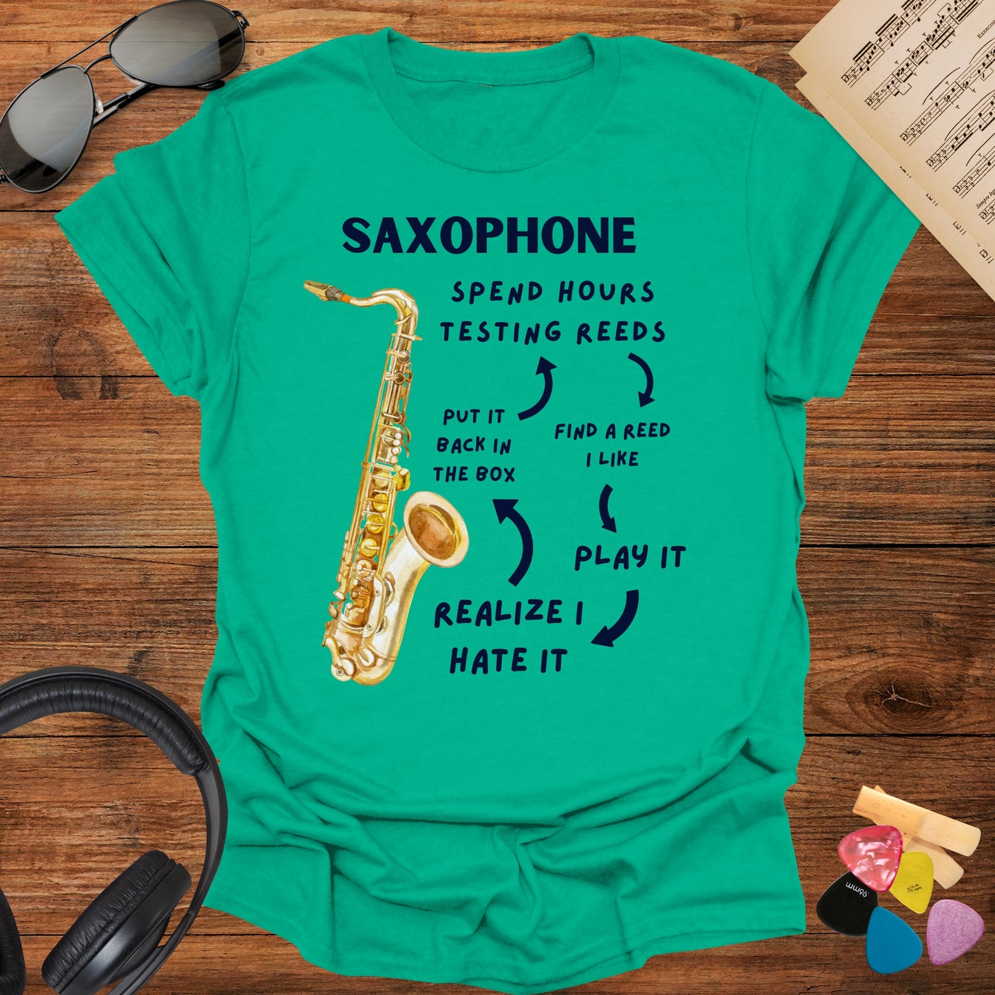 Saxophone Reed Workflow T-Shirt