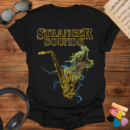 Stranger Sounds Saxophone T-Shirt