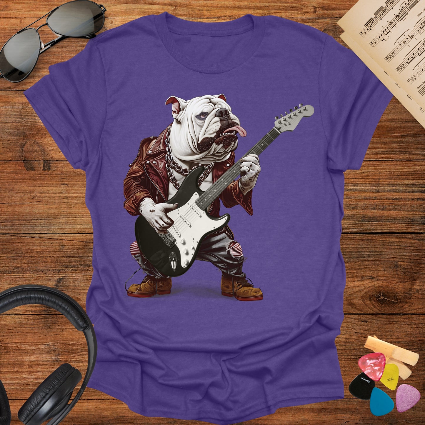 Guitar Bulldog T-Shirt