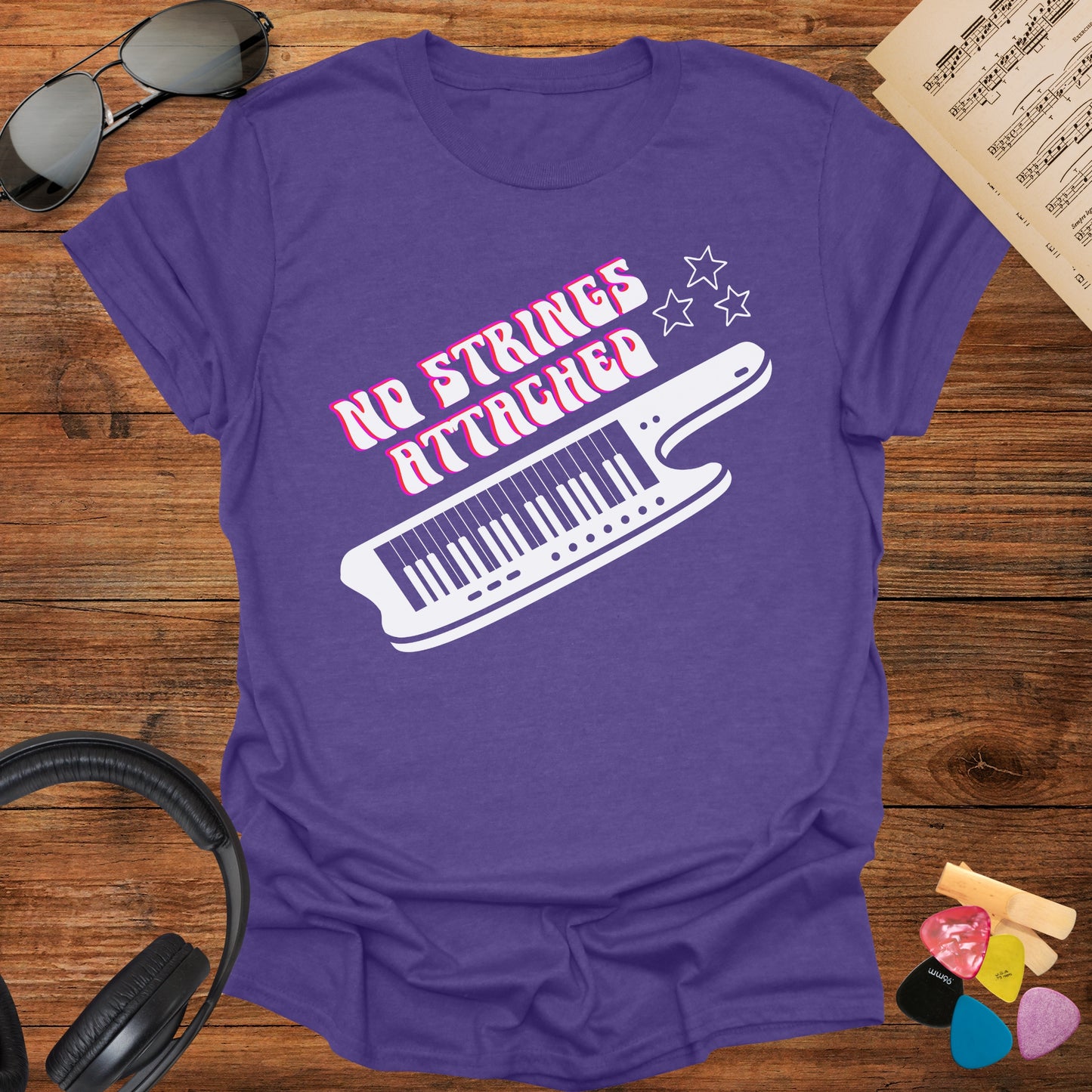 No Strings Attached Keytar T-Shirt