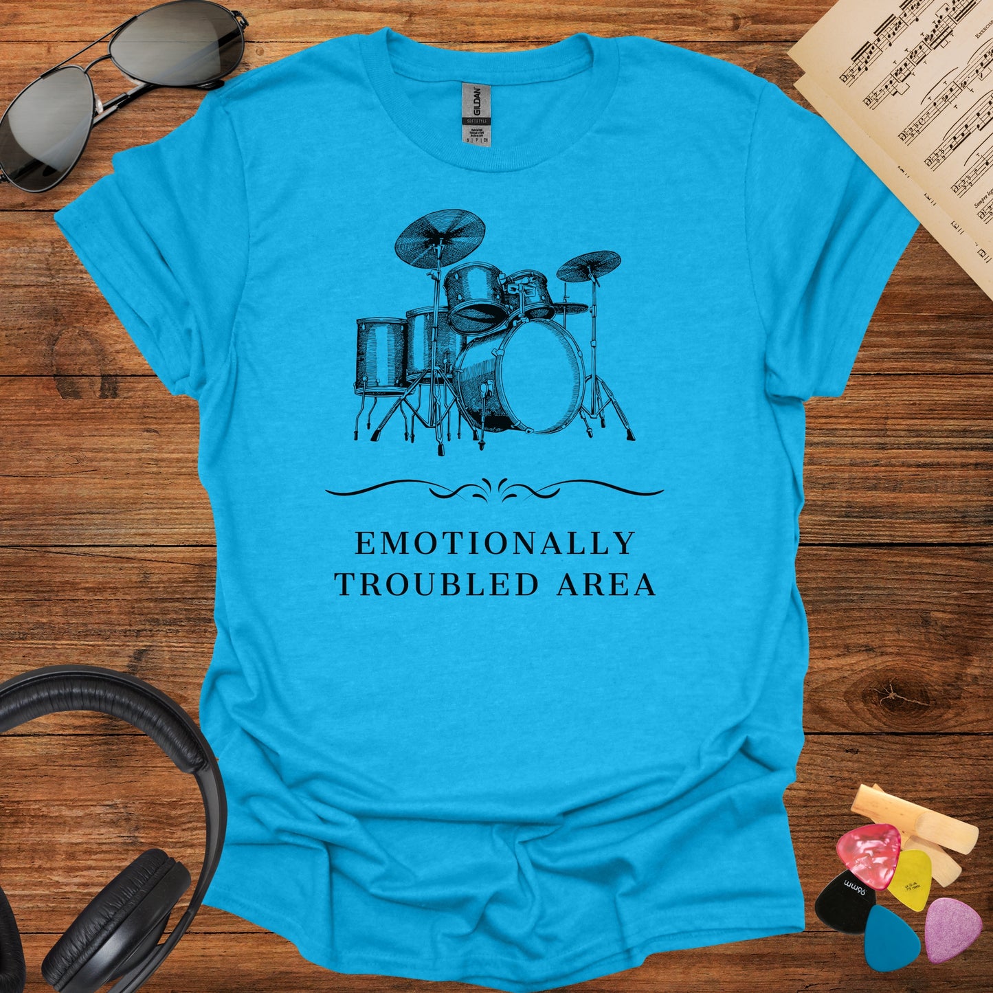 Emotionally Troubled Area Drummer T-Shirt