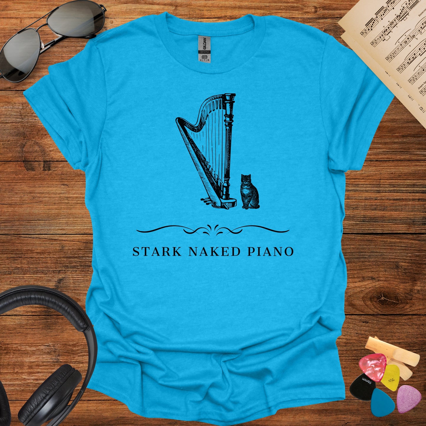 Stark Naked Piano Harp T-Shirt
