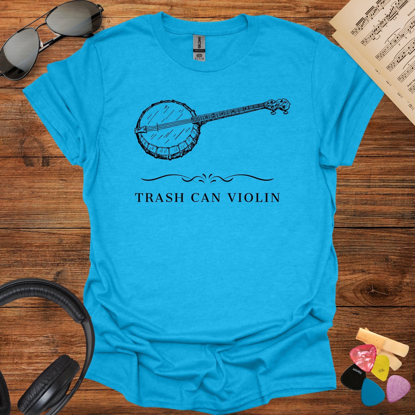 Trash Can Violin Banjo T-Shirt