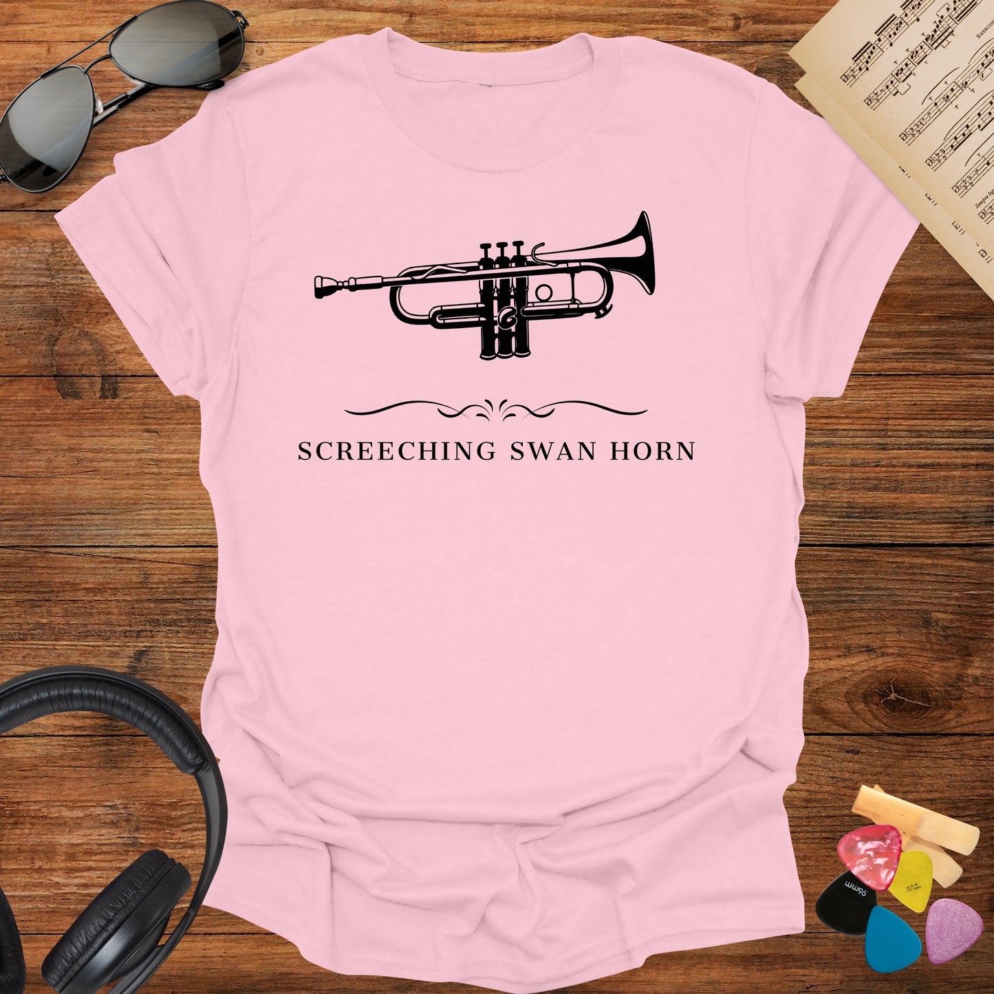 Screeching Swan Horn Trumpet T-Shirt