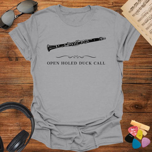 Open Holed Duck Call Clarinet T-Shirt