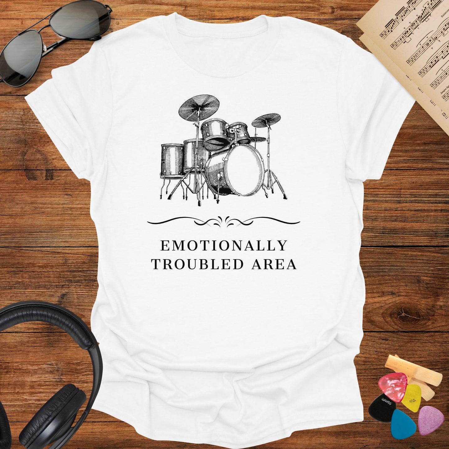 Emotionally Troubled Area Drummer T-Shirt