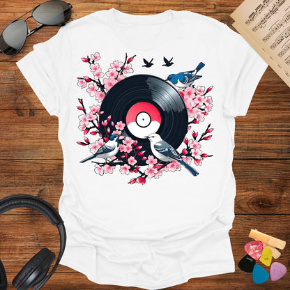 Birds by a Record T-Shirt